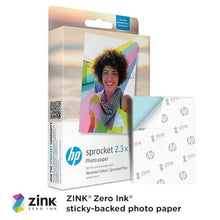 Load image into Gallery viewer, HP Sprocket 2.3 x 3.4 Premium Instant Zink Sticky Back Photo Paper (50 Sheets) Compatible with HP Sprocket Select and Plus Printers., White_8622
