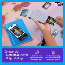 Load image into Gallery viewer, HP Sprocket 2x3 Instant Smartphone Photo Printer - Portable Color Wireless Mobile Printer - Zink Sticky-Back Photos - Print from Compatible iOS &amp; Android Devices with Bluetooth w/Fun App - Purple_480
