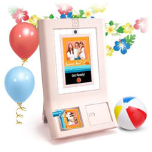 Load image into Gallery viewer, HP Sprocket Photo Booth Machine Instant Color Photo Printer - 10.1" Touchscreen, LED Ring Light - Customize w/250+ Fun Frames, Prints on 3x4 Zink Paper or Share via QR Code, Mobile Notify App - Pink_1

