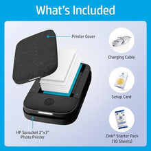 Load image into Gallery viewer, HP Sprocket Portable 2x3 Instant Photo Printer (Black Noir) Zink Paper Bundle_831
