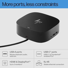 Load image into Gallery viewer, HP USB-C Dock G5-11-in-1 Adapter for Both USB-C and Thunderbolt-Enabled Laptops, PCs, &amp; Notebooks - for Charging, Networking, or Data Transfers - Great for Secure &amp; Remote Management,Black_2301

