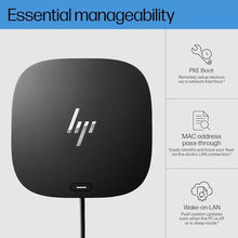 Load image into Gallery viewer, HP USB-C Dock G5-11-in-1 Adapter for Both USB-C and Thunderbolt-Enabled Laptops, PCs, &amp; Notebooks - for Charging, Networking, or Data Transfers - Great for Secure &amp; Remote Management,Black_2303
