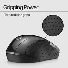 Load image into Gallery viewer, HP Wireless Mouse for Laptop - Ergonomic Ambidextrous Optical Gaming Mouse, Side Grips for Control, Blue LED, Powerful 1600 DPI Optical Sensor, Black_256
