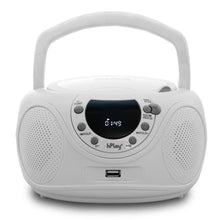 Load image into Gallery viewer, hPlay P16 Portable CD Player Boombox with Bluetooth, White_1
