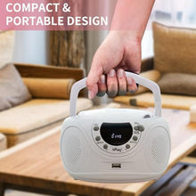Load image into Gallery viewer, hPlay P16 Portable CD Player Boombox with Bluetooth, White_241
