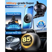 Load image into Gallery viewer, HTUMilitary-Grade 80LBS Strongest Suction Upgraded for Magsafe Car Mount, Black_1088
