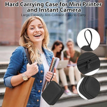 Load image into Gallery viewer, HUIJUTCHEN Print Pods Mini Sticker Printer Thermal Inkless Printer for iOS&amp;Android with Hard Protection Storage Case,Bluetooth Label Maker with 11 Rolls Thermal PaperSticker for Photo Receipt DIY, white_6073
