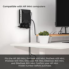 Load image into Gallery viewer, HumanCentric VESA Mount Bracket for HP Desktop Mini, ProDesk and EliteDesk - Under Desk, Wall and Arm Mounting Kit with Power Adapter Holder_1399
