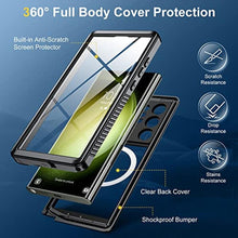 Load image into Gallery viewer, Humixx for Samsung Galaxy S23 Ultra Case Magnetic,Waterproof Built-in Lens &amp; Screen Protector[Full-Body Shockproof][12FT Military Drop Proof][IP68 Underwater] Case for Galaxy S23 Ultra 5G 6.8-Black, AMagnetic_1642
