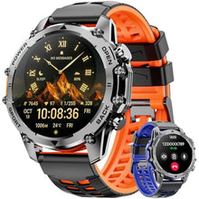 Load image into Gallery viewer, Hwagol Smart Watches for Men (Call/Notification),1.52''HD Military Smart Watch with Heart Rate/Sleep Monitor/Pedometer for Android and iOS,DIY Design Fitness Tracker,1 Pack with 2-Piece Look Set, orangeblue_1

