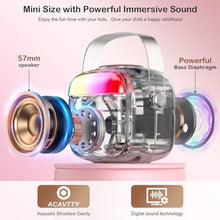 Load image into Gallery viewer, HWWR Karaoke Machine for Kids,Girls Boys Kids Toys&amp;Birthday Gift for 4,5,6,7,8, 9,10,12+Years Old, Portable Bluetooth Speaker with 2 Wireless Microphones for Teens Adults Home Birthday Party (Pink)_4514

