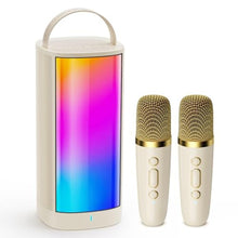 Load image into Gallery viewer, HWWR Karaoke Machine, Portable Bluetooth 5.3 Karaoke Speaker with 2 Wireless Microphones for Adults, PA System Speaker for Gatherings,Home Party,Outdoor,Camping, Support USB/TF Card/AUX in, White_1
