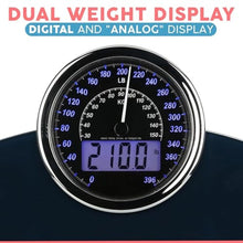 Load image into Gallery viewer, Hybrid Bathroom Scale for Body Weight - Analog &amp; Digital Display, 400 lbs, white_1209
