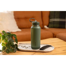 Load image into Gallery viewer, Hydrapeak 32oz Allure Stainless Steel Insulated Water Bottle With Spill Proof Straw Lid And Rubber Boot (Stone)_5602
