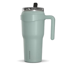 Load image into Gallery viewer, Hydrapeak Roadster 40oz Stainless Steel Tumbler Double Wall Vacuum Insulated Water Bottle With Handle And 2 in 1 Straw Lid (Pale Sage), PaleSage_1
