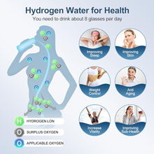 Load image into Gallery viewer, Hydrogen Water Bottle 1500PPB Portable Hydrogen Water Bottles Generator Glass, Hydrogen Rich Water Dispenser with SPE &amp; PEM Technology for Home Office Fitness Travel Outdoor Sports (Silvery)_5421
