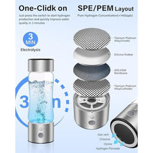 Load image into Gallery viewer, Hydrogen Water Bottle, 1600-2000 Hydrogen Water Bottle Generator, Hydrohealth Hydrogen Water Machine Improve Water in 3 Mins for Home, Office, Travel, Daily Drinking_5435
