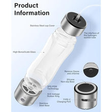 Load image into Gallery viewer, Hydrogen Water Bottle, 1600-2000 Hydrogen Water Bottle Generator, Hydrohealth Hydrogen Water Machine Improve Water in 3 Mins for Home, Office, Travel, Daily Drinking_5437
