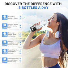 Load image into Gallery viewer, Hydrogen Water Bottle, 3000PPB Portable Hydrogen Water Ionizer Machine, Rechargeable Hydrogen Water Bottle Generator with SPE &amp; PEM Tech, Hydrogen Water Cup for Gym Office Home Travel, SilverCylindrical_334
