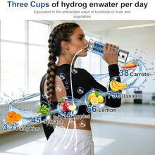 Load image into Gallery viewer, Hydrogen Water Bottle Generator - 2026 Hydrogen Water Machine - 6000 PPB SPE/PEM Tech Glass Hydrohealth Water Bottle for Kidney Health Hydrogen Bottle Gift for Family &amp; Friends (Button/Sliver), Silver_190
