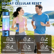 Load image into Gallery viewer, Hydrogen Water Bottle Generator - 2026 Hydrogen Water Machine - 6000 PPB SPE/PEM Tech Glass Hydrohealth Water Bottle for Kidney Health Hydrogen Bottle Gift for Family &amp; Friends (Button/Sliver), Silver_191
