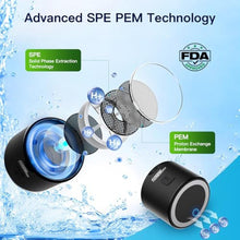 Load image into Gallery viewer, Hydrogen Water Bottle Generator, 2500ppb Portable Water Ionizer Machine with SPE/PEM Technology in 3-Minute Electrolysis, Rechargeable Hydrogen Rich Glass Cup for Home Office Travel &amp; Fitness, Black, ppbBlack_5476
