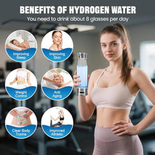Load image into Gallery viewer, Hydrogen Water Bottle Generator, 5Min 1500PPB Rechargeable Hydrogen Water Generator, 15.22OZ Portable Water Ionizer with SPE PEM Gift for Health Enthusiasts &amp; Home, Office_5440
