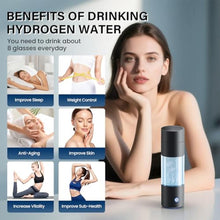 Load image into Gallery viewer, Hydrogen Water Bottle Generator with SPE PEM Technology, 4000ppb Hydrogen Water Generator, Quick Electrolysis Hydro Hydrogen Water Bottle Generator for Health Enthusiasts &amp; Travelers [Black]_5469
