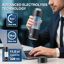 Load image into Gallery viewer, Hydrogen Water Bottle Generator with SPE PEM Technology, 4000ppb Hydrogen Water Generator, Quick Electrolysis Hydro Hydrogen Water Bottle Generator for Health Enthusiasts &amp; Travelers [Black]_5470
