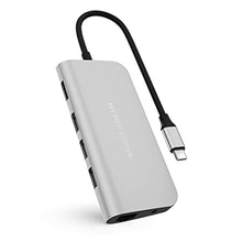 Load image into Gallery viewer, HyperDrive USB C Hub - 9-in-1 USB Hub for Laptop w/ 4K HDMI, Ethernet, 3.0 USB-A, USB C PD, MicroSD/SD, Audio Jack - Compatible with iPad, MacBook, Chromebook, Windows - Siver, Silver_1
