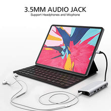 Load image into Gallery viewer, HyperDrive USB C Hub - 9-in-1 USB Hub for Laptop w/ 4K HDMI, Ethernet, 3.0 USB-A, USB C PD, MicroSD/SD, Audio Jack - Compatible with iPad, MacBook, Chromebook, Windows - Siver, Silver_883
