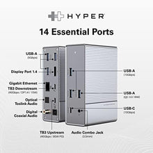 Load image into Gallery viewer, HyperDrive USB-C &amp; Thunderbolt 4 GEN2 14-in-1 Dock for MacBook Pro/Air, iPad, PC - High-Speed Thunderbolt Docking Station - 40Gbps, Gigabit Ethernet, 85W PD, black_8142
