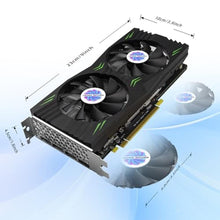Load image into Gallery viewer, HyperRender RX 580 Graphics Card 8GB 2048SP GDDR5 256 Bit PC Gaming Video Card Computer Graphics Boards 3*DP 1*HDMI PCI Express 3.0 with Freeze Fan Stop for Desktop Computer GPU for Gaming PC, Black_1595
