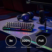 Load image into Gallery viewer, HyperX Alloy Origins 60 - Mechanical Gaming Keyboard, Ultra Compact 60% Form Factor, Double Shot PBT Keycaps, RGB LED Backlit, NGENUITY Software Compatible - Linear HyperX Red Switch,Black_5899

