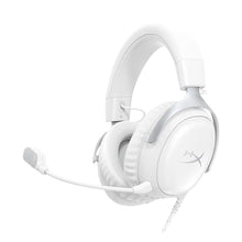 Load image into Gallery viewer, HyperX Cloud III Wired Gaming Headset, PC, PS5, Xbox Series X|S, Angled 53mm Drivers, Memory Foam, Durable Frame, Ultra-Clear 10mm Mic, USB-C, USB-A, 3.5mm White_1
