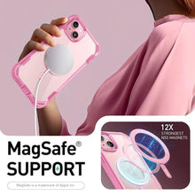 Load image into Gallery viewer, i-Blason Ares Mag for iPhone 15 Plus Case with Built-in Screen Protector [MagSafe Compatible] Full-Body Rugged Anti-Slip Clear Protective Cute Magnetic Phone Case for iPhone 15 Plus 6.7'', Pink_7524
