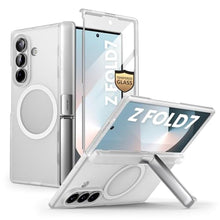 Load image into Gallery viewer, i-Blason for Samsung Galaxy Z Fold 7 Case MagSafe with Stand [9H+ Tempered Glass Screen Protector] [Hinge Protection] Wireless Charging Full-Body Protective Kickstand Case for Z Fold 7 (Frost Clear)_1
