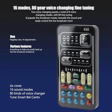 Load image into Gallery viewer, i9 Live Stream Voice Changer Set, Mini Sound Card with 8 Voice Effects, Portable Audio Recorder for Game Music Recording, Phone Computer Sound Changer_1082
