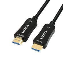 Load image into Gallery viewer, iBirdie Fiber Optic HDMI 2.1 Cable 32 Feet 10 Metre, Directional Active Cord Work on 8K 60hz, 4K 120hz, 4K 144hz, HDCP 2.3, EARC, Ultra High Speed Compatible for Apple-TV Dolby Vision Atmos PS5 4080, Black_305
