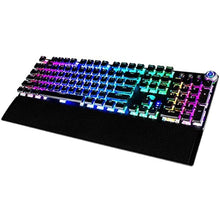 Load image into Gallery viewer, iBUYPOWER MEK 3 LT Mechanical Gaming Keyboard with Clicky Blue Switches, Aluminum Top Surface, Full Sized Keyboard, 104 Keys Low-Profile, Double Injection Keycaps, Braided USB_1

