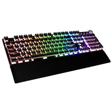 Load image into Gallery viewer, iBUYPOWER MEK 3 LT Mechanical Gaming Keyboard with Clicky Blue Switches, Aluminum Top Surface, Full Sized Keyboard, 104 Keys Low-Profile, Double Injection Keycaps, Braided USB_2078
