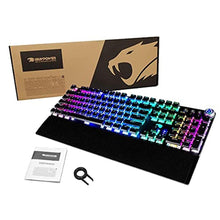 Load image into Gallery viewer, iBUYPOWER MEK 3 LT Mechanical Gaming Keyboard with Clicky Blue Switches, Aluminum Top Surface, Full Sized Keyboard, 104 Keys Low-Profile, Double Injection Keycaps, Braided USB_2081
