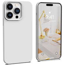 Load image into Gallery viewer, IceSword Compatible with iPhone 14 Pro Max Case, Liquid Silicone Slim Protective Cover, Soft Anti-Scratch Pure White Cute Men Women Cool [Shockproof] 6.7 inch 14PM_1
