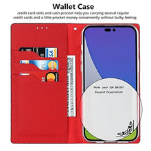 Load image into Gallery viewer, iCoverCase Compatible with iPhone 15 Pro Max Wallet Case, RFID Blocking Genuine Leather Magnetic Case with Wrist Strap and Card Slots Kickstand Feature Flip Cover Case 6.7 Inch (Black), ABlack_1170
