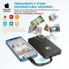 Load image into Gallery viewer, iDiskk App-le Certified 2TB External Hard Drive for iPhone iPad Android Phones,MacBook,Computer,External Hard Disk to Backup Photos Videos Files for iPhone17/16/15, Black_1143
