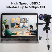 Load image into Gallery viewer, IFWATER 4K 60fps High Speed Camera, USB 3.0 &amp; HDMI Simultaneous Output, 5-50mm 10X Manual Zoom Lens, Plug and Play for Industrial Close-Up, Microscopy &amp; Telescopic Imaging, Black_1283
