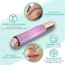 Load image into Gallery viewer, iMusthav Flawless 2-in-1 Facial Hair Remover &amp; Eyebrow Trimmer for Women, Mauve_434
