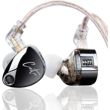 Load image into Gallery viewer, in Ear Monitor Headphones, KZ Castor Improved Bass HiFi Earphone Sound Tunable Noise Isolating IEMs, Dual-Dynamic Driver Wired Earbuds with Detachable Cable for Singers Musicians, BassBlack_1
