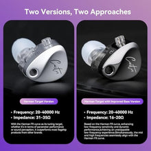 Load image into Gallery viewer, in Ear Monitor Headphones, KZ Castor Improved Bass HiFi Earphone Sound Tunable Noise Isolating IEMs, Dual-Dynamic Driver Wired Earbuds with Detachable Cable for Singers Musicians, BassBlack_7433
