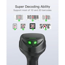 Load image into Gallery viewer, Inateck Wireless Barcode Scanner, 1D/2D QR Code Scanner with Smart Base, Bluetooth/2.4G/USB 3-in-1 Connectivity, Compatible with Windows/iOS/Android/Mac/Linux for Retail/Warehouse/Logistics_2663
